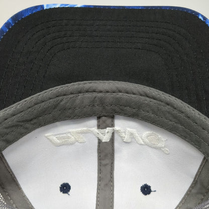 Plano Trucker Hat Blue Gray One Size Mesh Back Water Pattern Fishing Snapback
