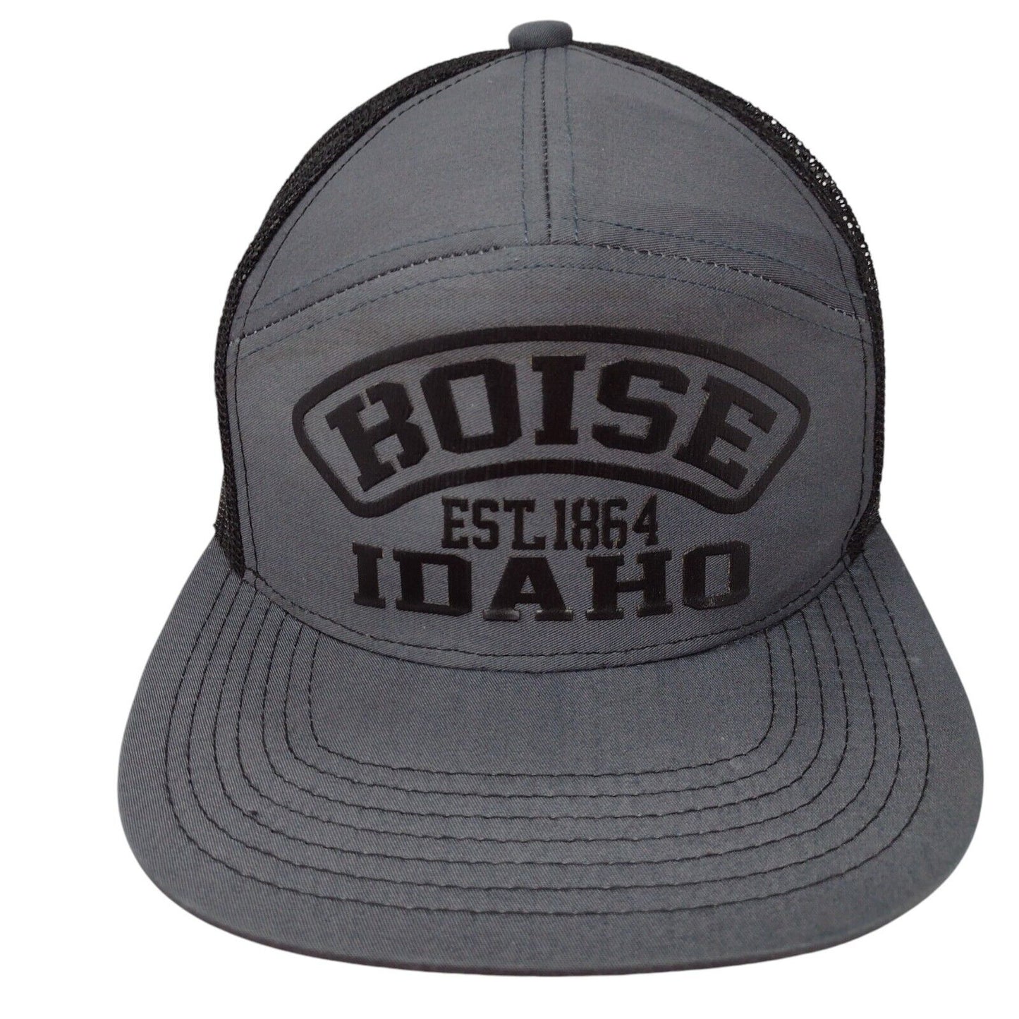 Boise Idaho Snapback Trucker Hat Gray OSFA Mesh Back Colorblock