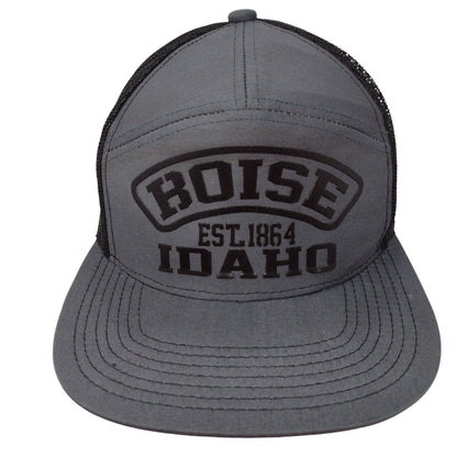 Boise Idaho Snapback Trucker Hat Gray OSFA Mesh Back Colorblock
