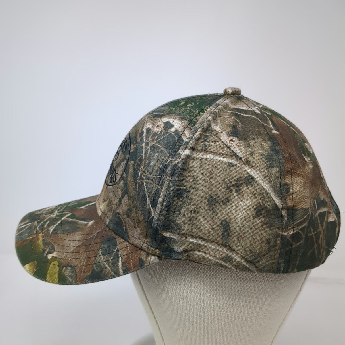 Bass Pro Shops Snapback Hat Green One Size Camouflage Fishing Bass Fish Logo