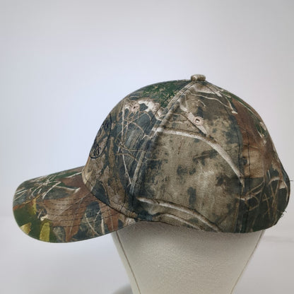 Bass Pro Shops Snapback Hat Green One Size Camouflage Fishing Bass Fish Logo