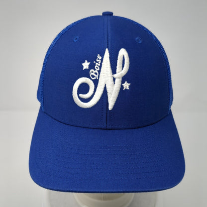 N Boise Snapback Mesh Back Trucker Hat Blue One Size Solid Richardson