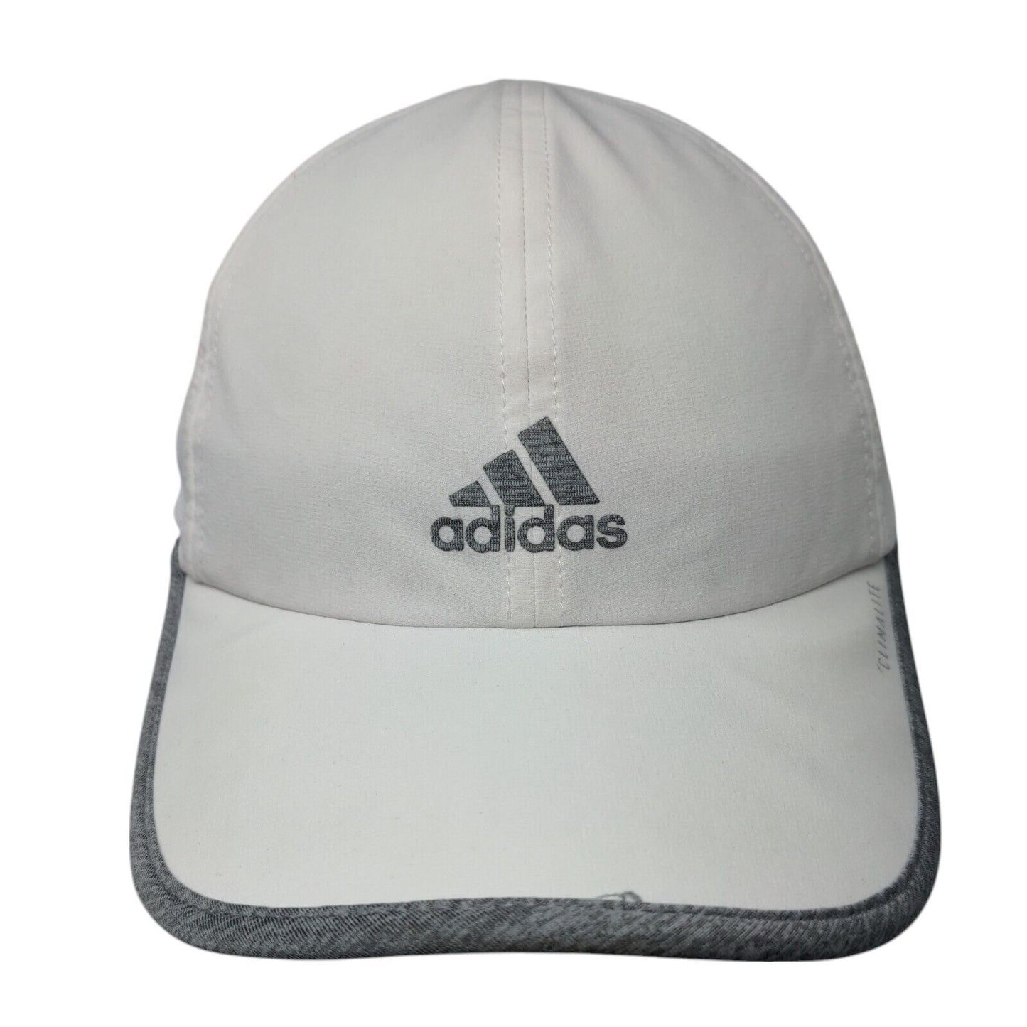 Adidas 3 Stripes Strapback Hat White One Size Climalite Running