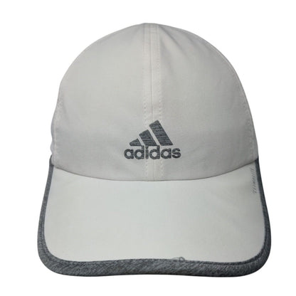 Adidas 3 Stripes Strapback Hat White One Size Climalite Running