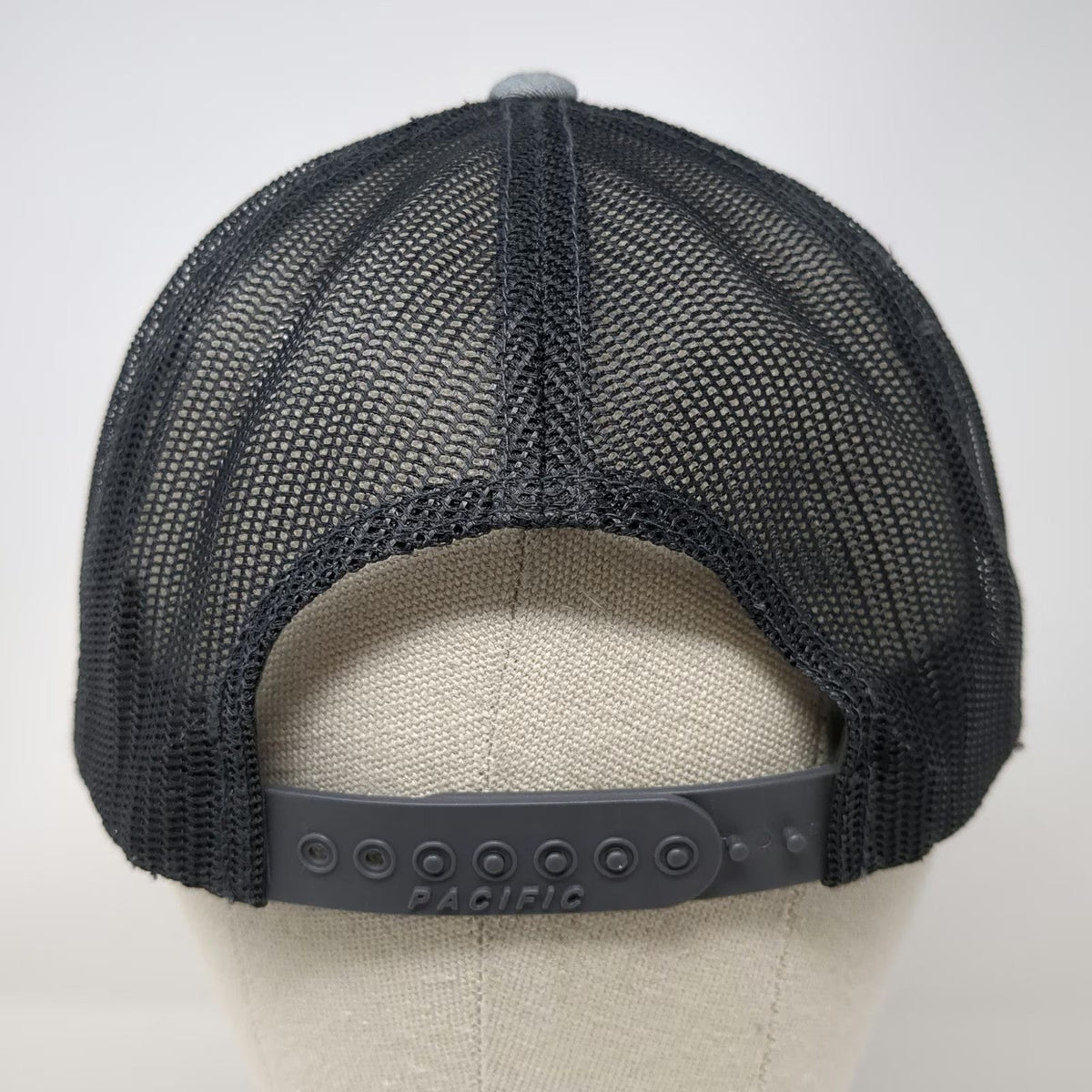 Pacific Headwear Trucker Hat Gray OSFM Bentley Door Company Snapback Mesh Back