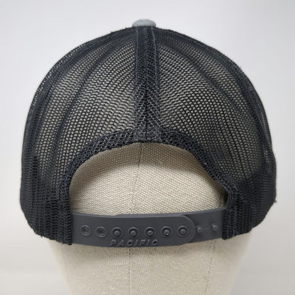 Pacific Headwear Trucker Hat Gray OSFM Bentley Door Company Snapback Mesh Back