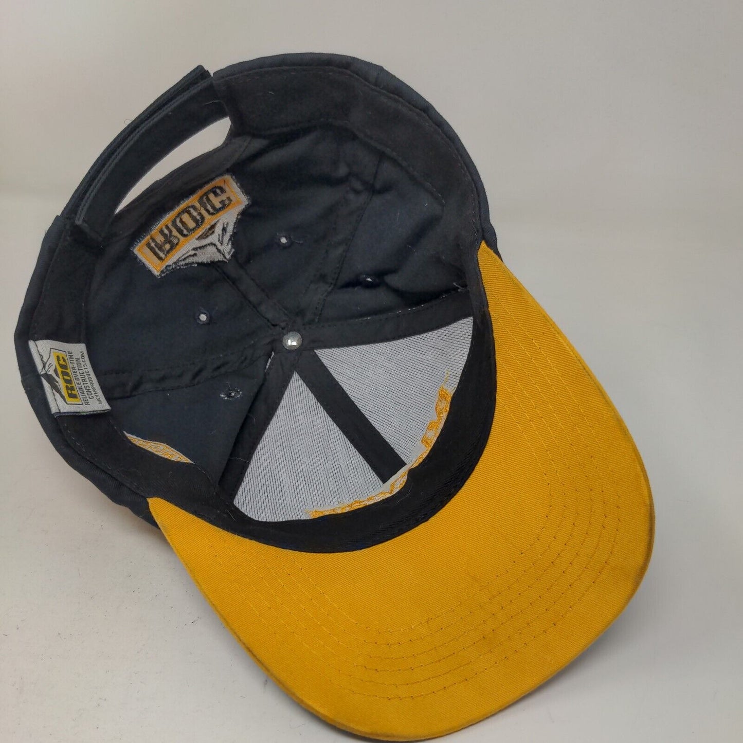 Meyer ROC Men's Strapback Hat Blue Yellow Embroidered Logo Reliable Over Time