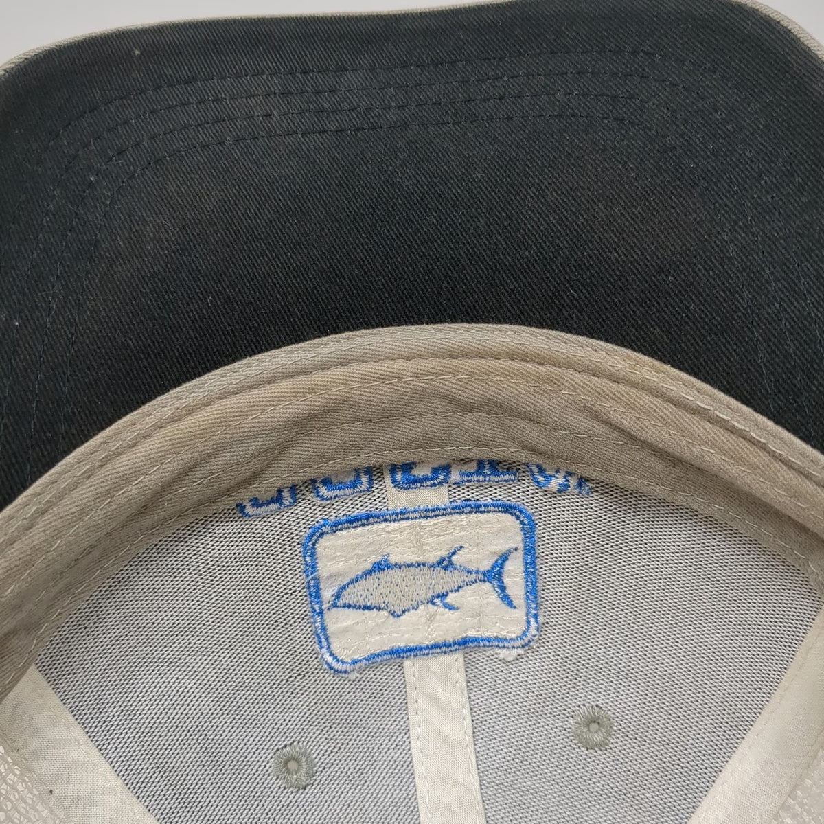 Costa Trucker Hat Gray Blue One Size Mesh Snapback Fish Graphic Embroidered