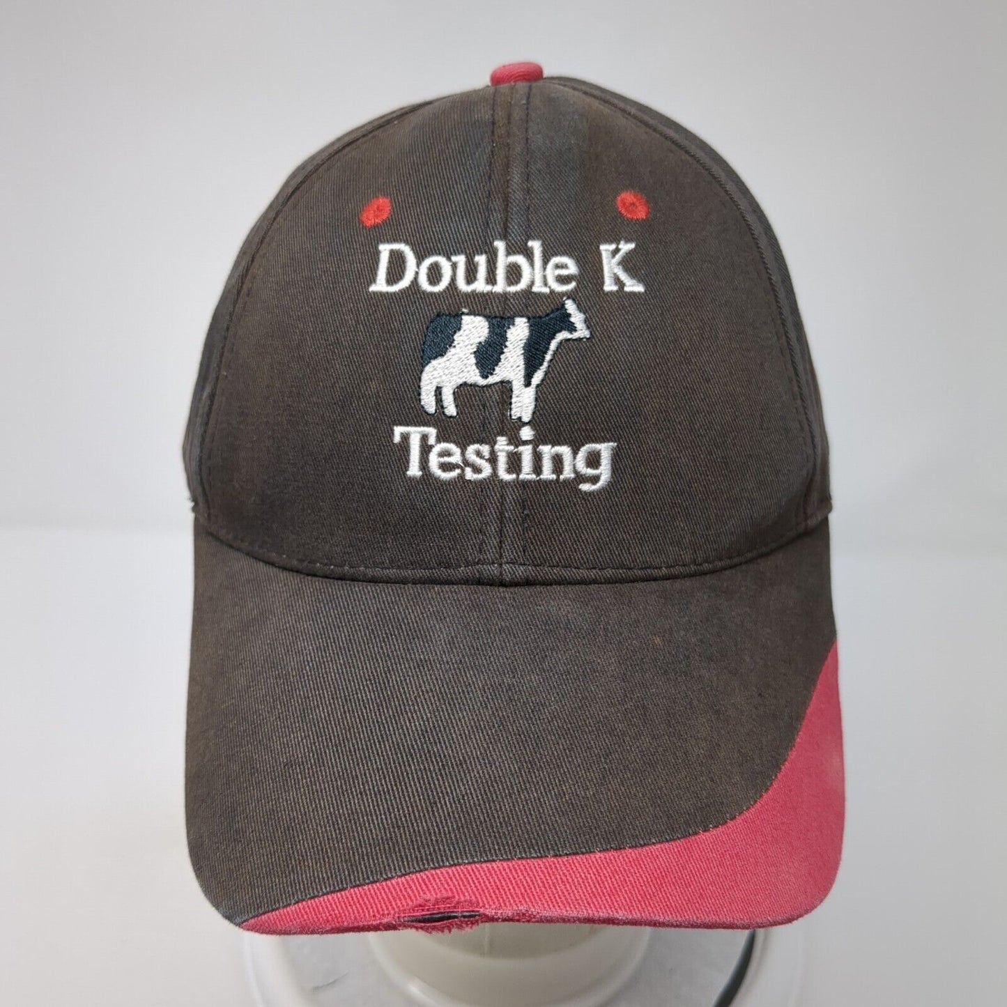 Double K Testing Strapback Hat Black One Size Adjustable Embroidered 6 Panel