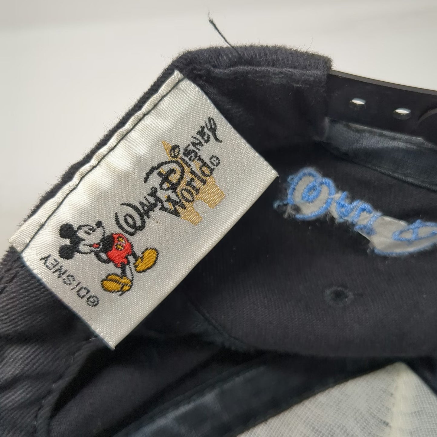 Walt Disney World Snapback Hat Black Vintage 1999 Mickey Mouse Pluto Goofy