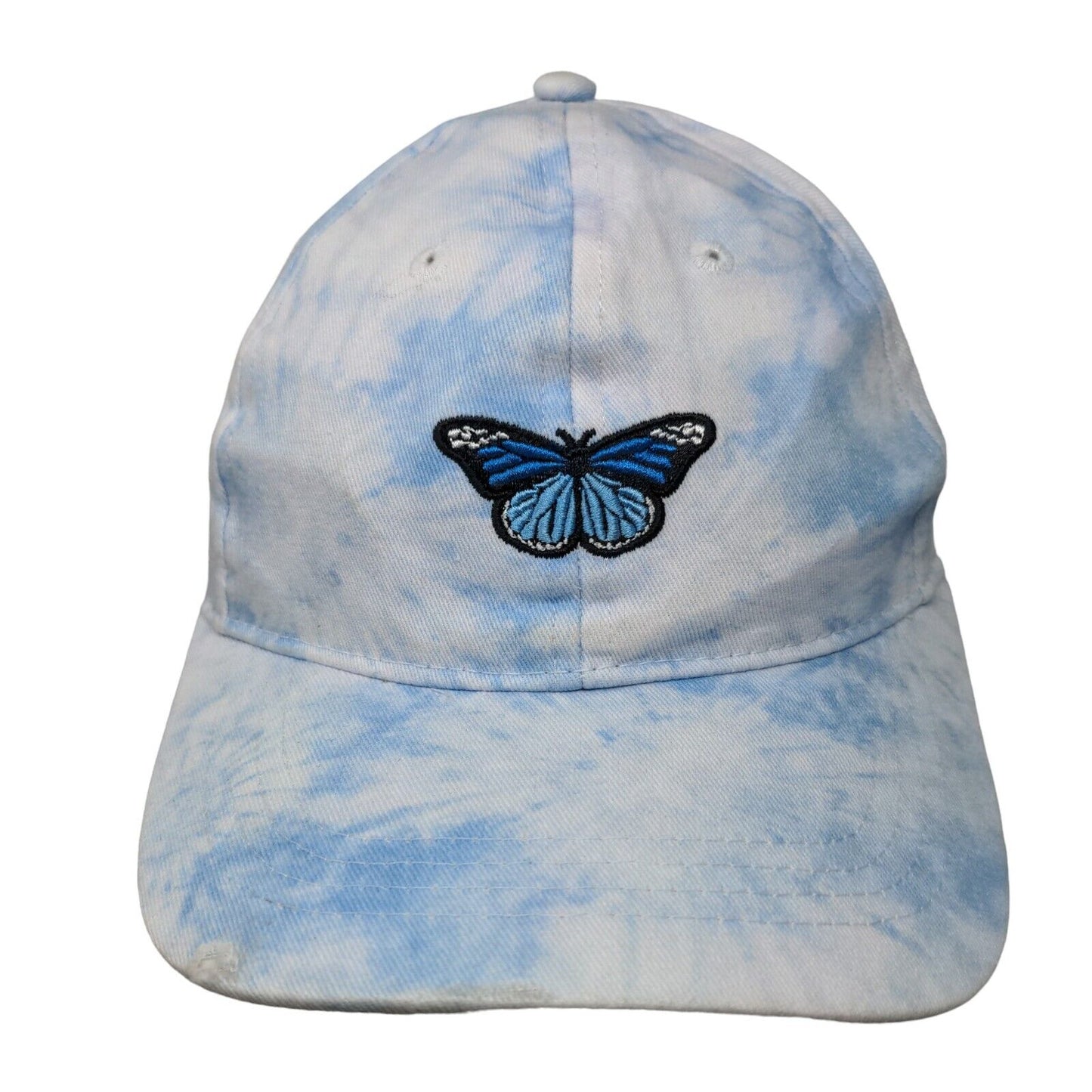 Butterfly Strapback Hat Multi One Size Embroidered Adjustable Tie Dye