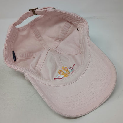 Baseball Cap Pink One Size Embroidered Bermuda Flip Flops Hat Slideback Cotton