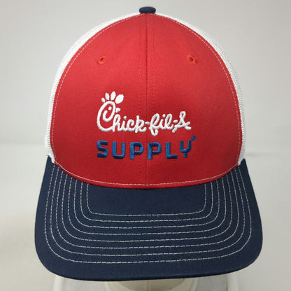 Richardson Trucker Hat Red White Blue One Size Chick-fil-A Supply Mesh Snapback