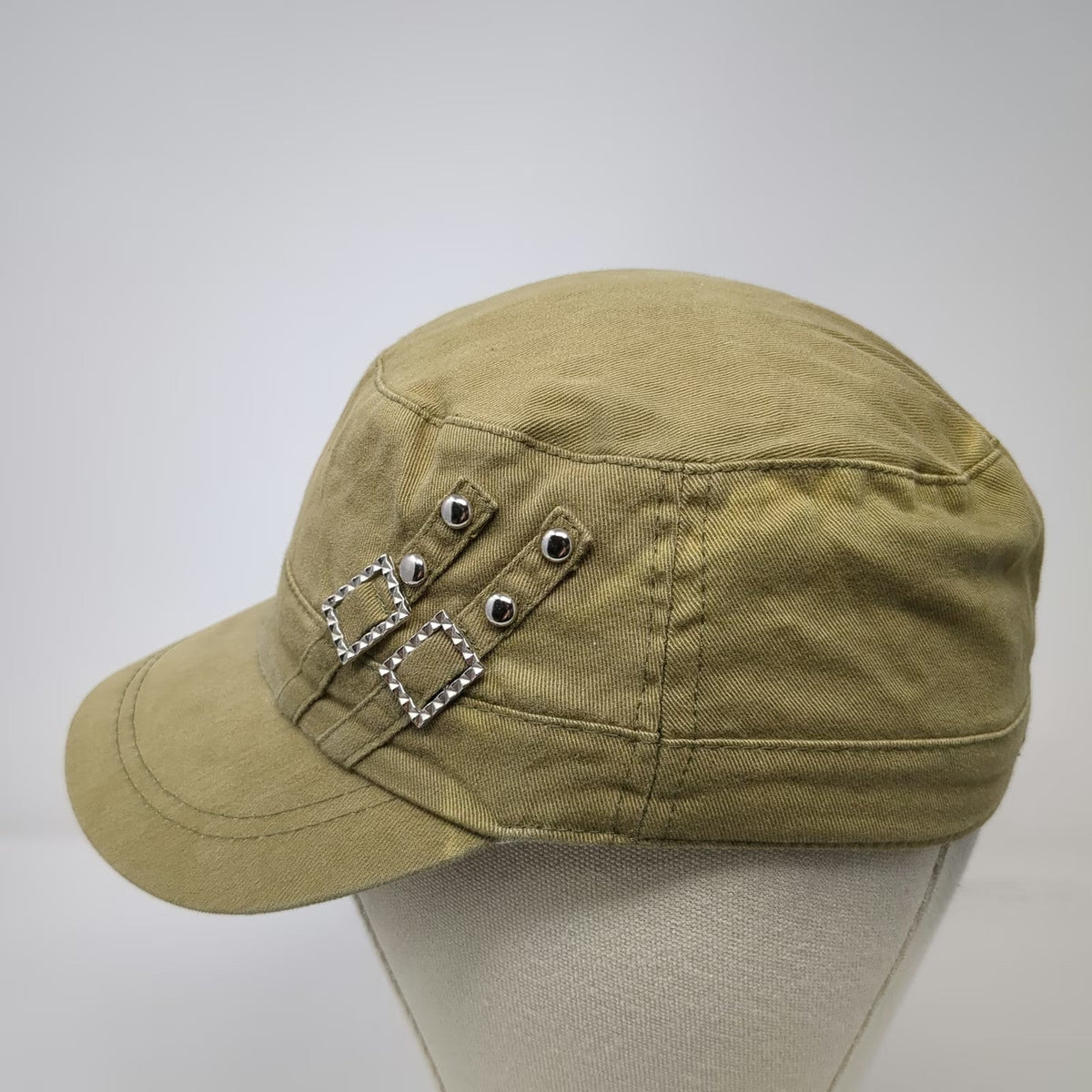 Elastafit DBY Army Cap Brown One Size Floral Lining Buckle Detail Cotton Hat