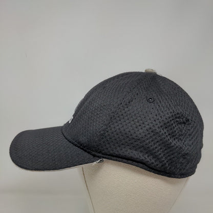 Adidas 3 Stripes Fitted Hat Black One Size Embroidered Logo Breathable