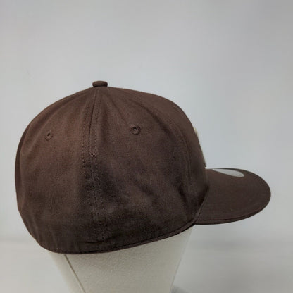 Dickies Work Clothes Patch Fitted Hat Brown Medium Solid 6 Panel