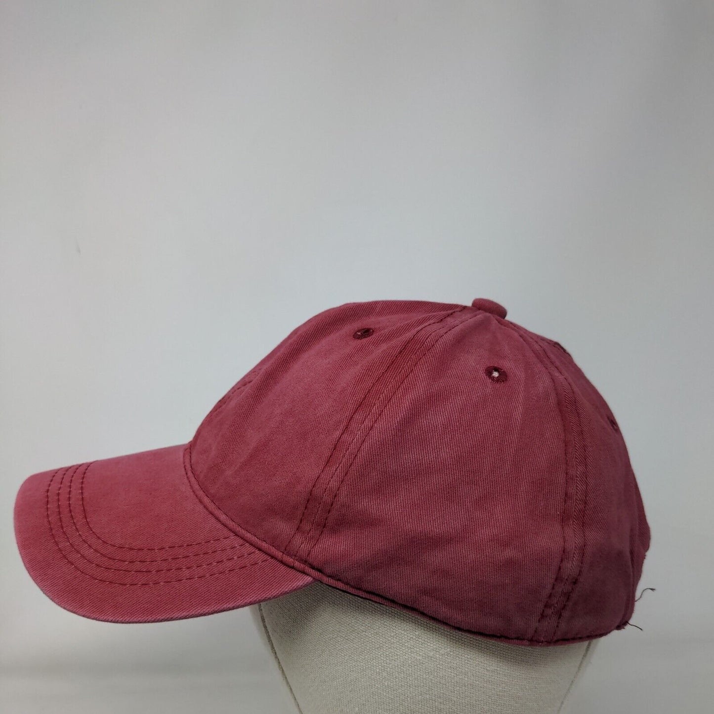 Unbranded Slideback Hat Ponytail Red One Size Adjustable Solid Blank