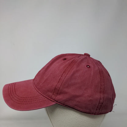 Unbranded Slideback Hat Ponytail Red One Size Adjustable Solid Blank