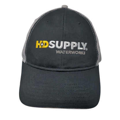 HD Supply Waterworks Strapback Trucker Hat Black One Size Mesh Back