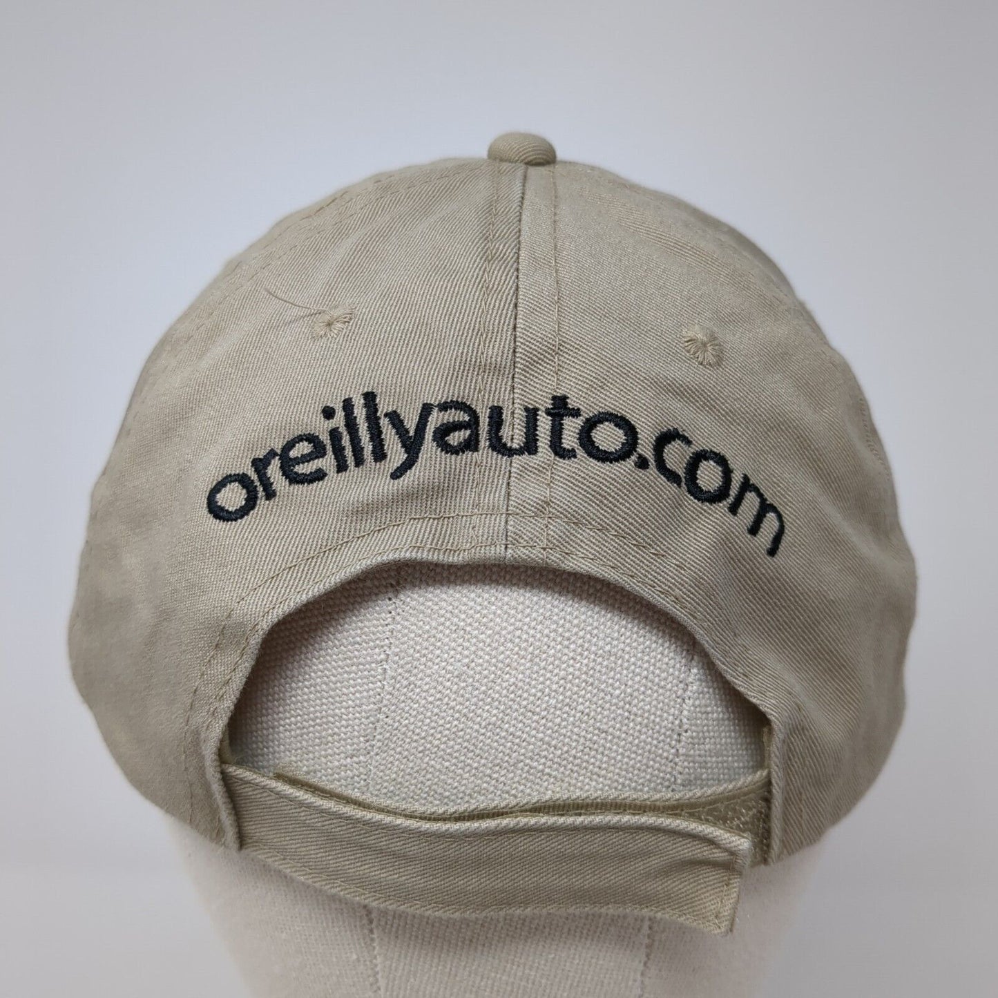 O'Reilly Auto Parts Strapback Hat Tan One Size Adjustable Embroidered Cotton