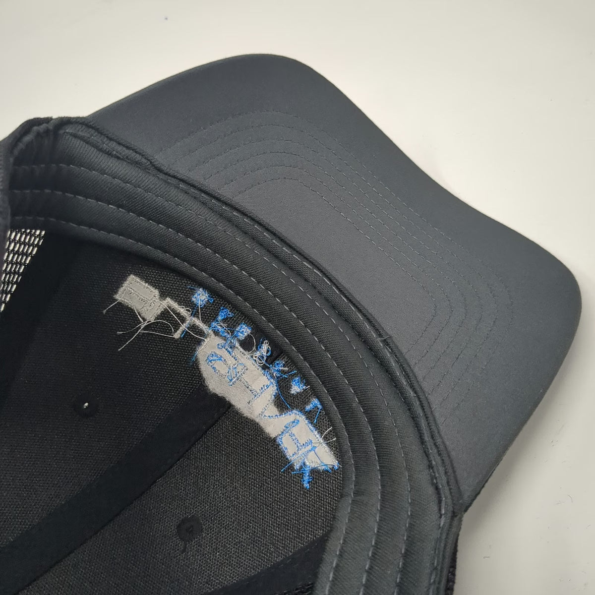 Nike Baseball Cap Black L BluShark Digital Mesh Dri-FIT Legacy91 Stretch Fit Hat