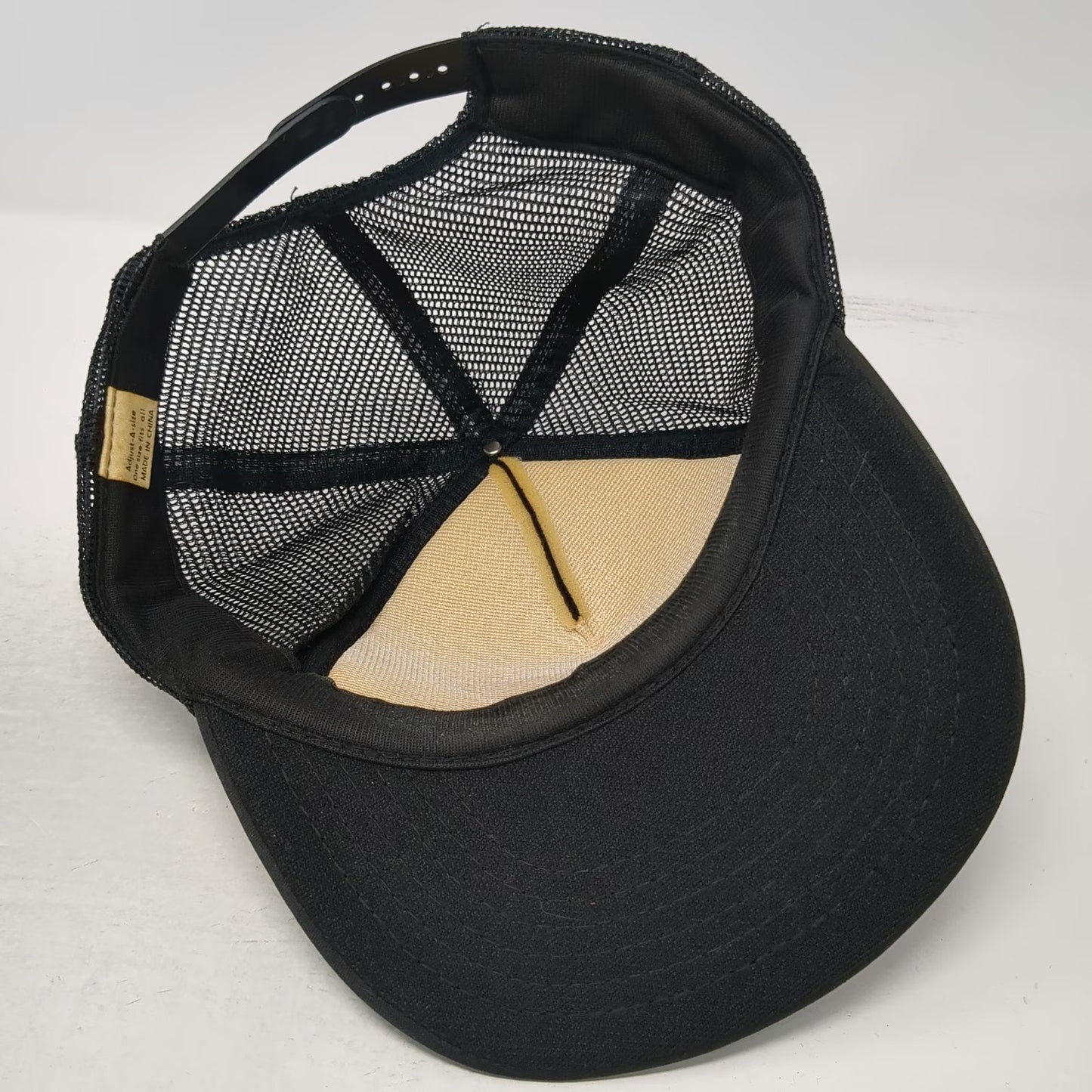 Monroe Formula GP Racing Black Trucker Hat Snapback Mesh Back Graphic Vintage