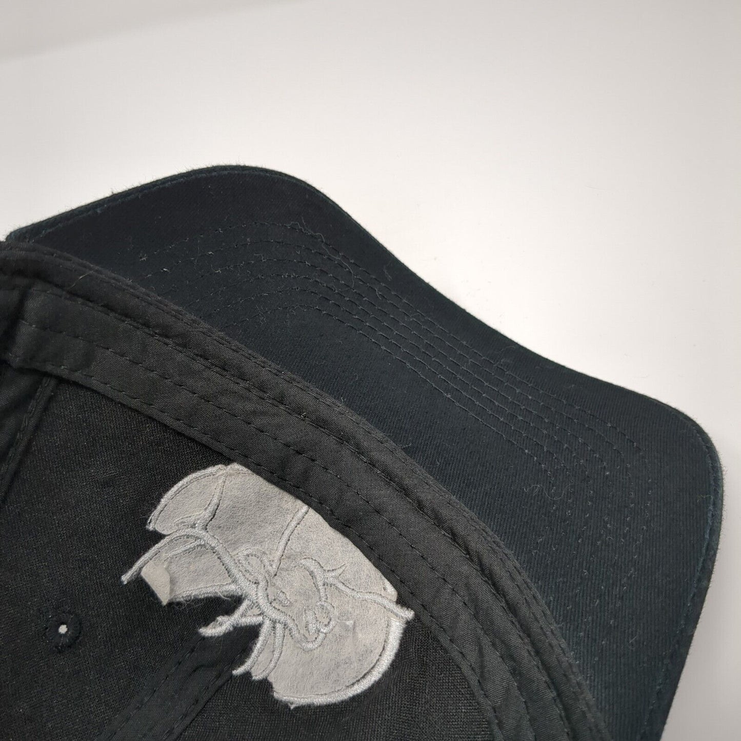 RMEF Snapback Hat Black One Size Adjustable Embroidered Vented Holes 6 Panel