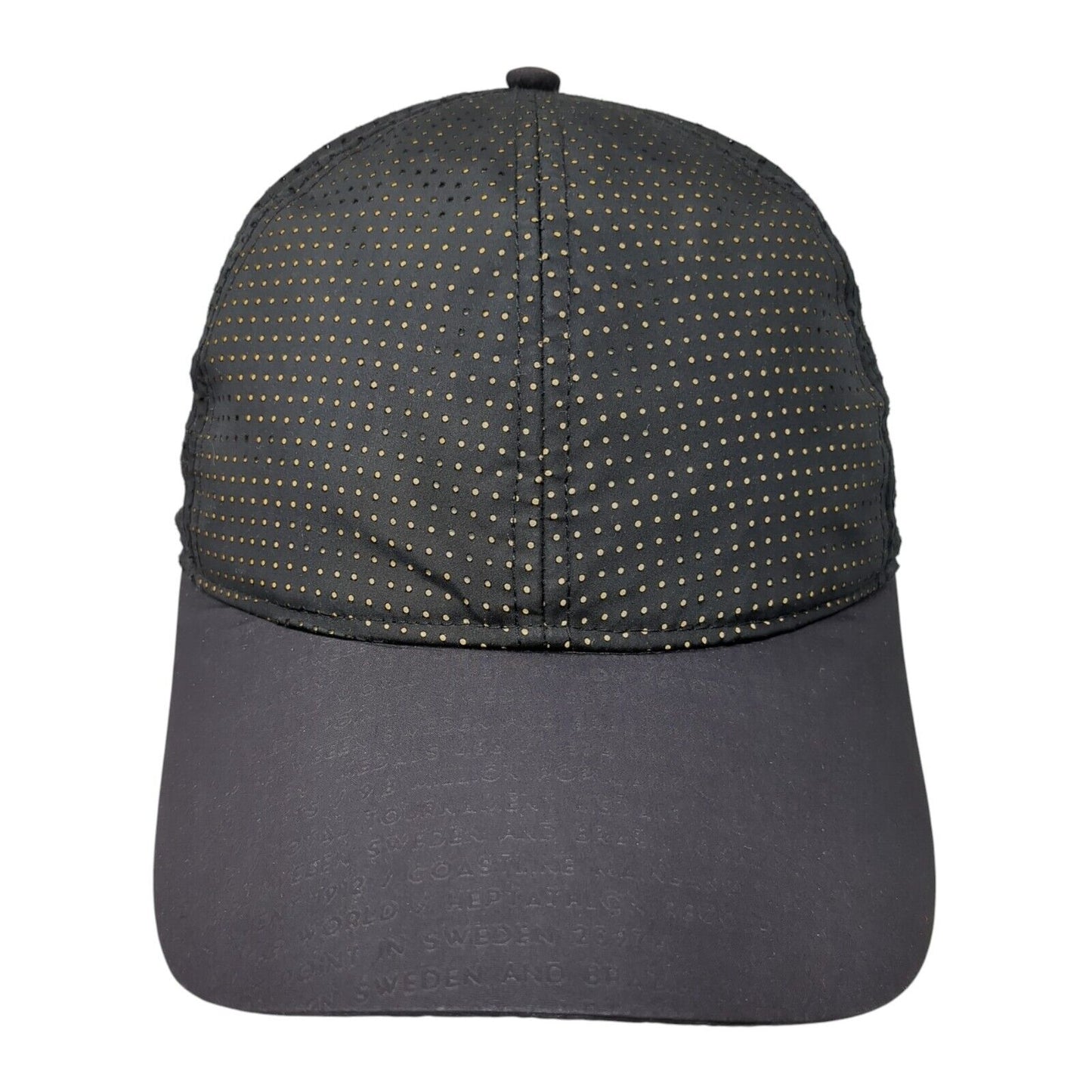 H&M Slideback Hat Black One Size Adjustable Breathable Mesh 6 Panel Polyester