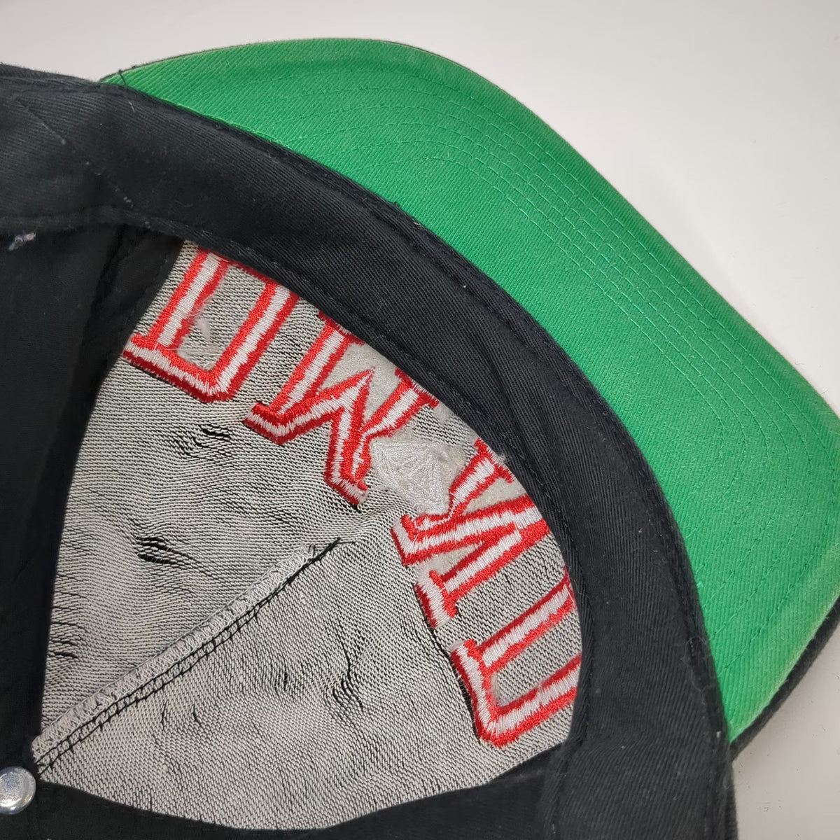 Diamond Supply Co 5 Panel Hat Black One Size Green Underbrim Snapback DMND Flat