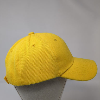 Unbranded Strapback Hat Yellow One Size Adjustable Solid 6 Panel Blank