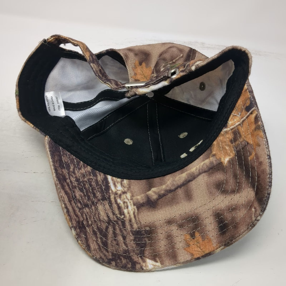 Brown Camo Platt Embroidered Baseball Cap Hat One Size Hunting Fishing Outdoors