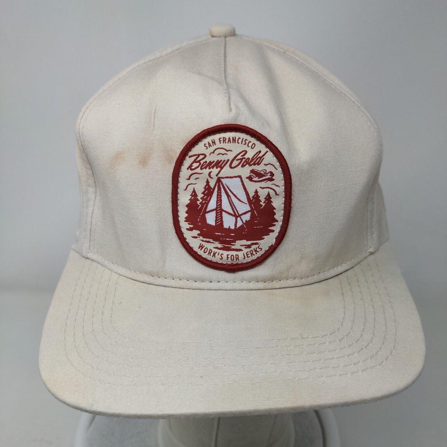 Benny Gold San Francisco Work's For Jerks Slideback Hat Tan One Size Adjustable