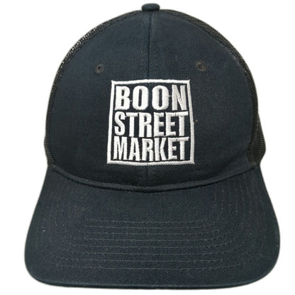Port Authority Trucker Hat Black One Size Boon Street Market Mesh Snapback
