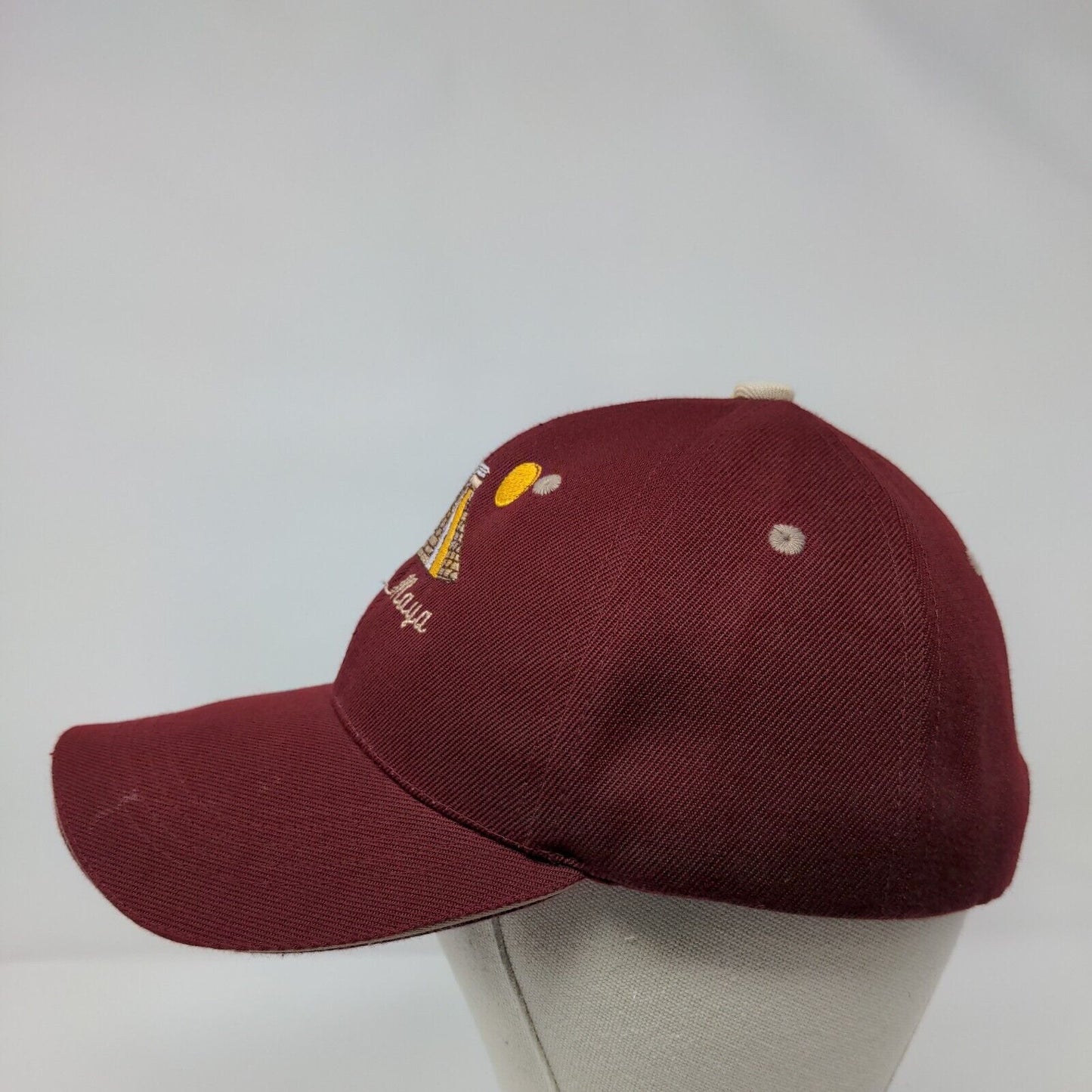 Costa Maya Strapback Hat Red OSFA Adjustable Embroidered 6 Panel