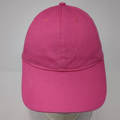 Unbranded Strapback Hat Solid Pink One Size Adjustable 6 Panel Blank