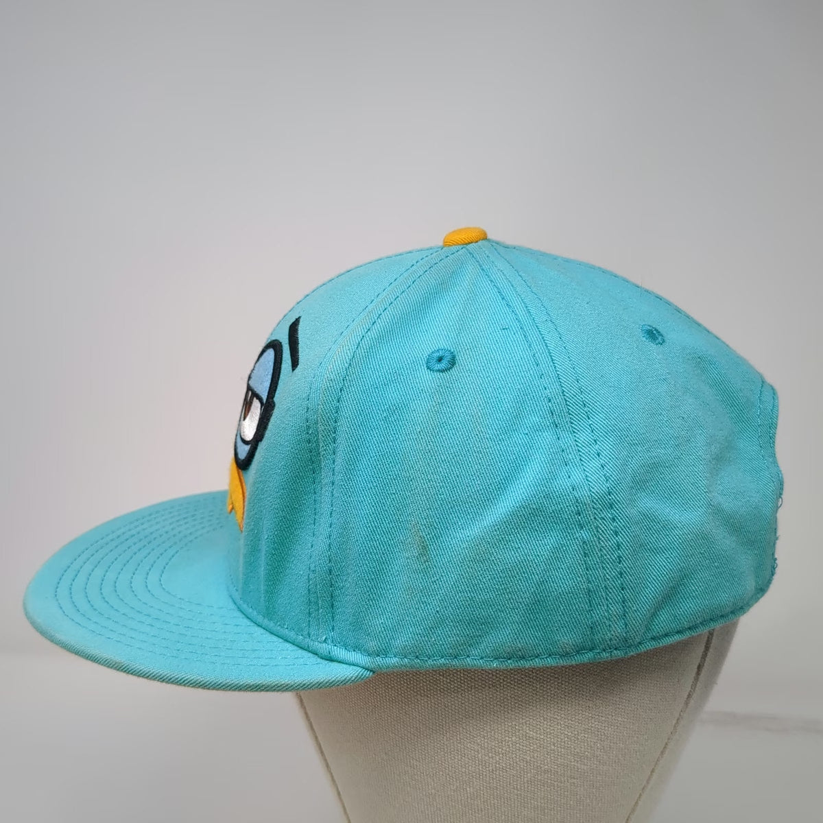 Disney Perry the Platypus Character Face Snapback Blue One Size Hat Flat Brim