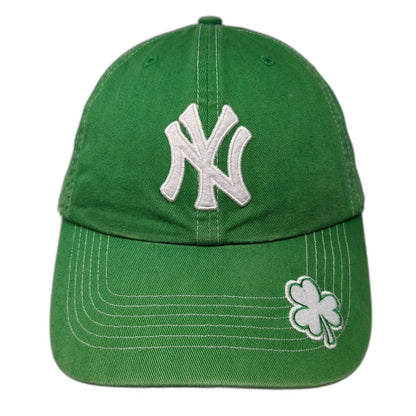 New York Yankees MLB Twins Enterprise Green White Baseball Cap One Size Shamrock