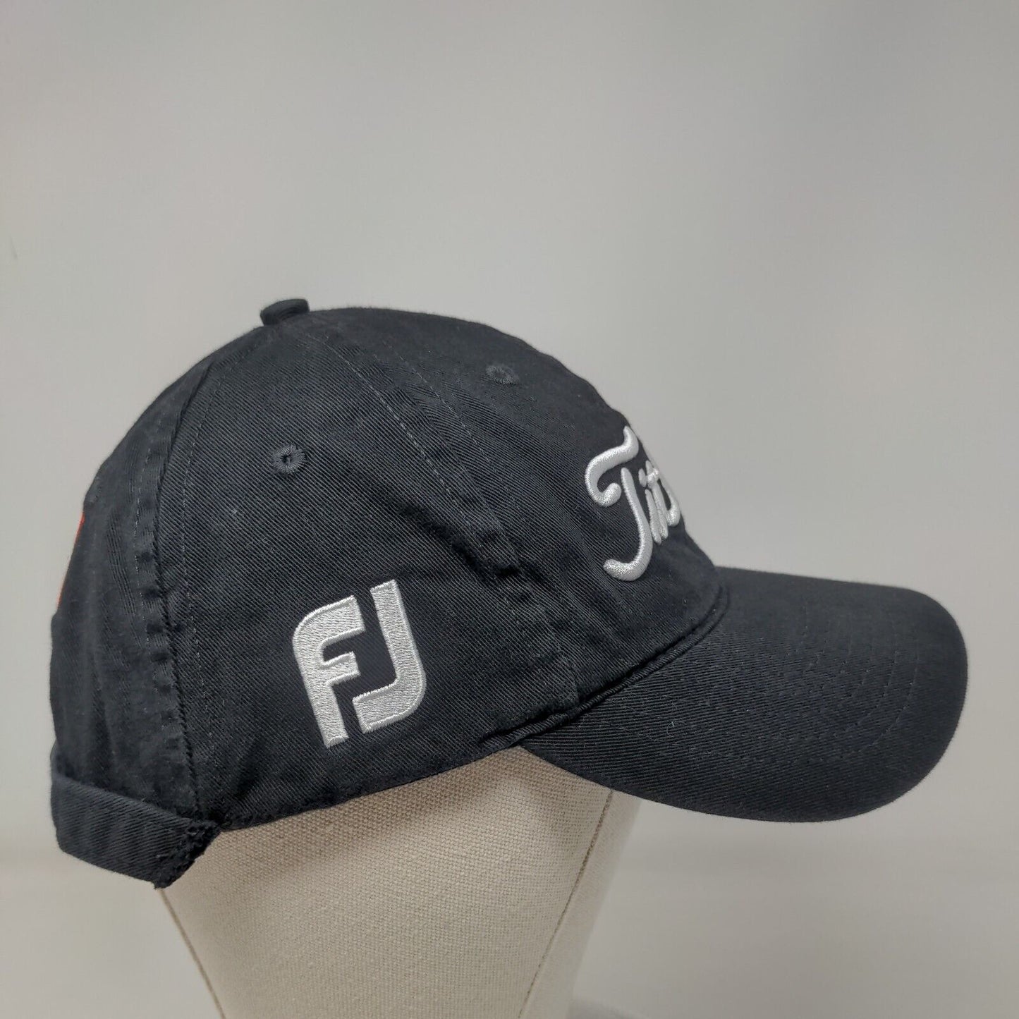 Titleist Slideback Hat Black One Size Embroidered FJ Pro V1 6 Panel