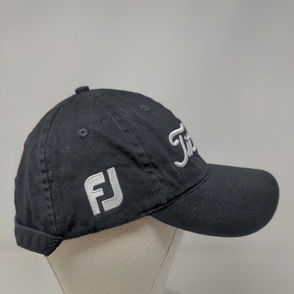Titleist Slideback Hat Black One Size Embroidered FJ Pro V1 6 Panel