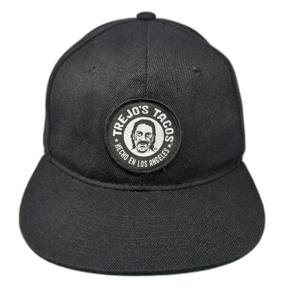 Crown Trejo's Tacos Snapback Black One Size Hat Danny Trejo Logo Green Underbrim