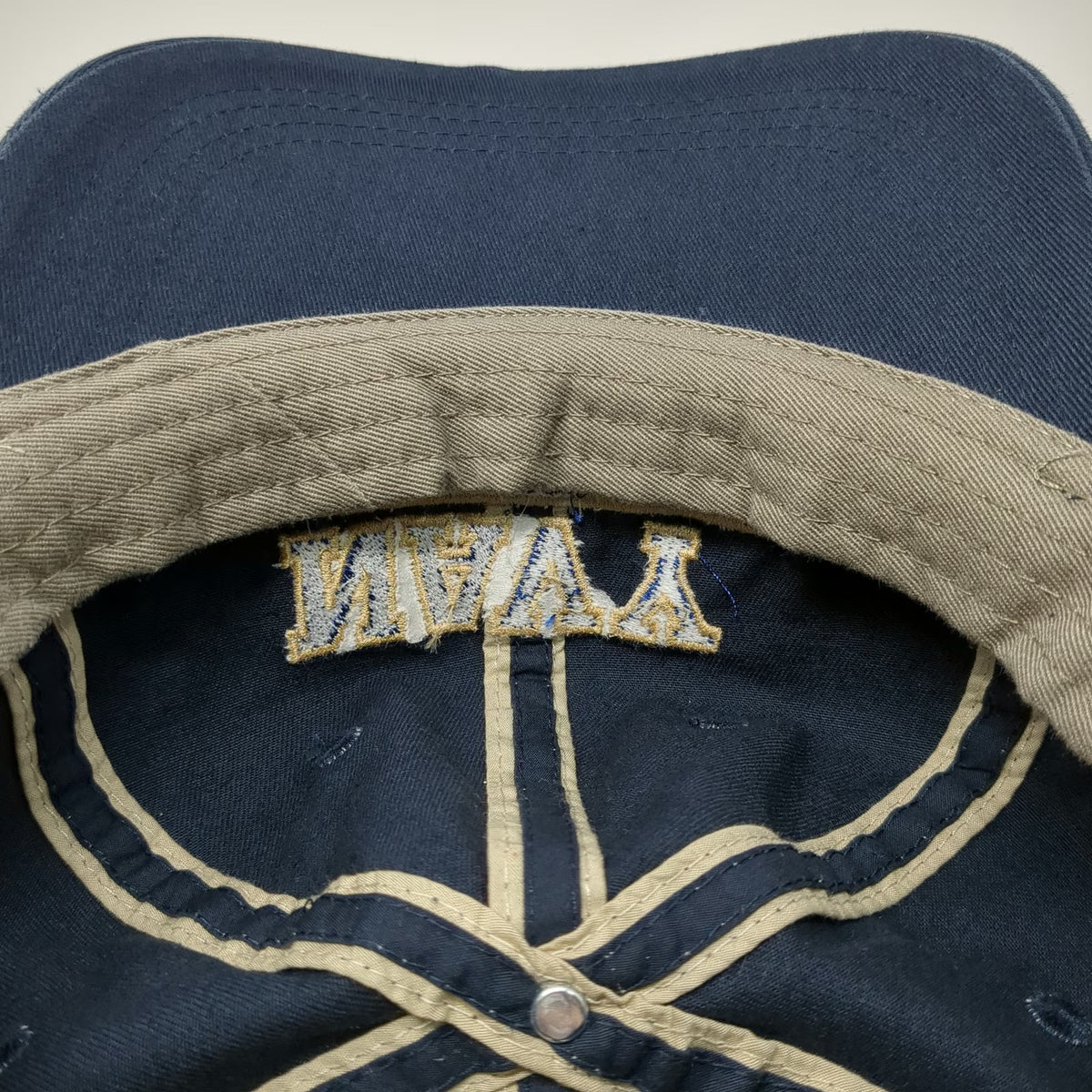 Ahead Baseball Cap Blue One Size Gold USNA Midshipmen Basketball Slideback Hat