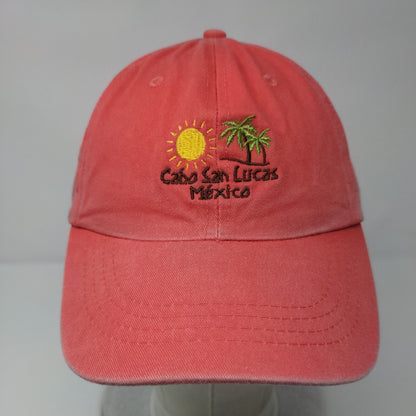 Cabo San Lucas Mexico Strapback Hat Pink One Size Adjustable dKps Cotton