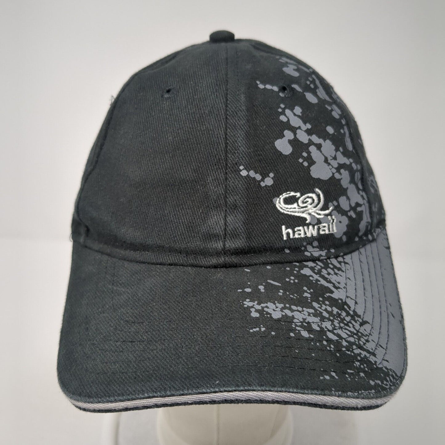 Hawaii Slideback Hat Black One Size Adjustable Embroidered 6 Panel