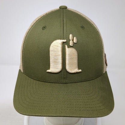 Yupoong Trucker Hat Green Beige One Size Hacienda Alsacia Starbucks Coffee Farm