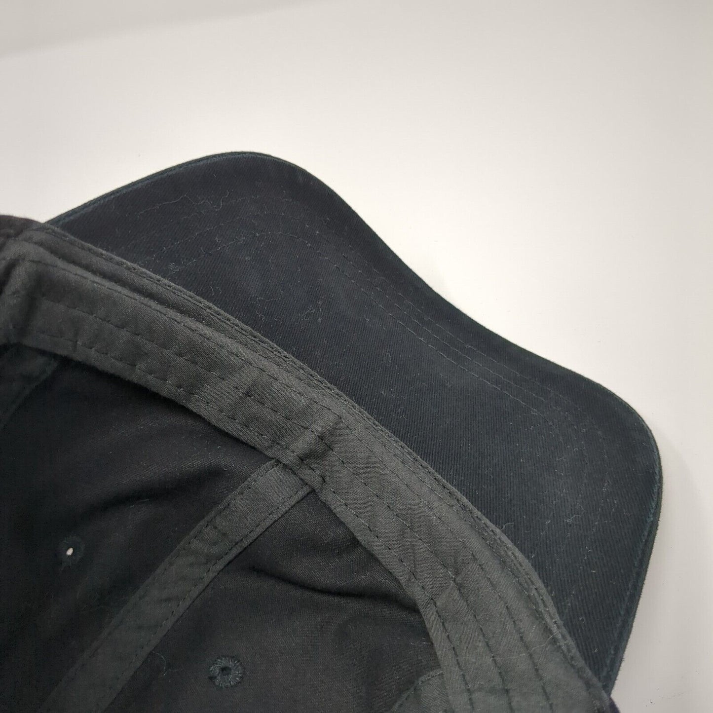 Universal Thread Slideback Hat Black One Size Adjustable Blank 6 Panel