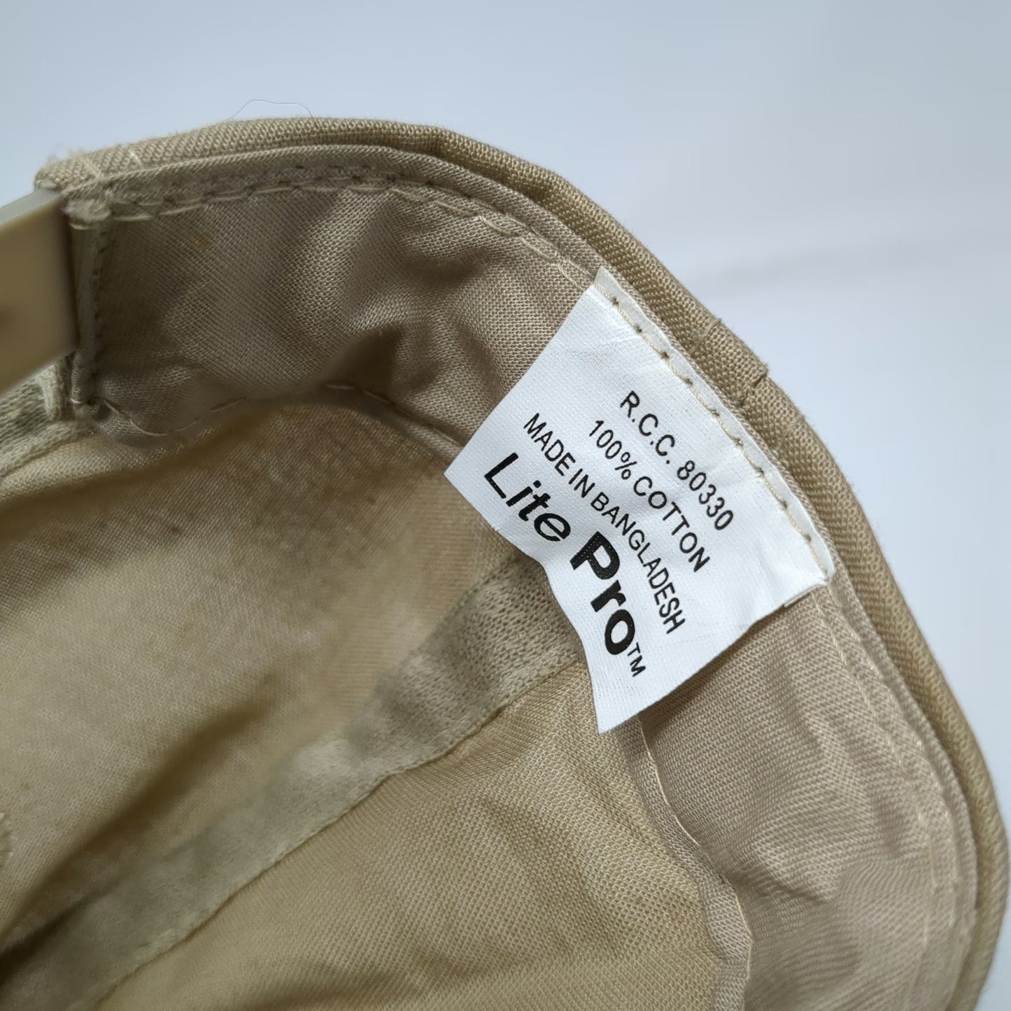 Lite Pro 5 Panel Beige Blue Vintage Snapback Industrial NAO Inc Cotton Hat