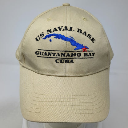 Polar Graphics US Naval Base Guantanamo Bay Cuba Beige Baseball Cap Hat Vintage