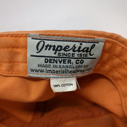 Imperial Baseball Cap Orange OSFM Slideback Cotton Golf Trophy Logo Hat Sport
