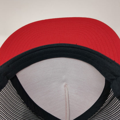 The Classics Yupoong Snapback Mesh Back Trucker Hat Red One Size Colorblock