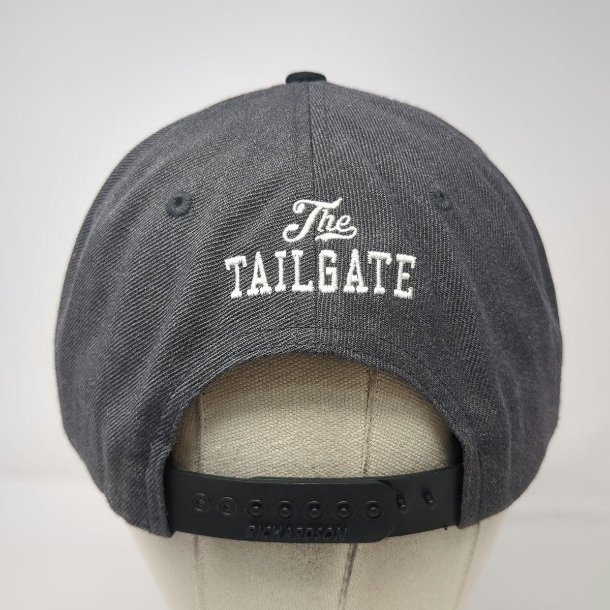 Richardson Snapback Hat Gray One Size Camo Tailgate Sports Pub Patch Truck Logo